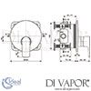Ideal Standard Connect Air Concept Air Built-In Chrome Shower Mixer Dimensions